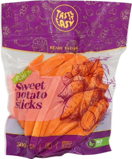Taste it easy šviežios valgomųjų batatų lazdelės, 500 g