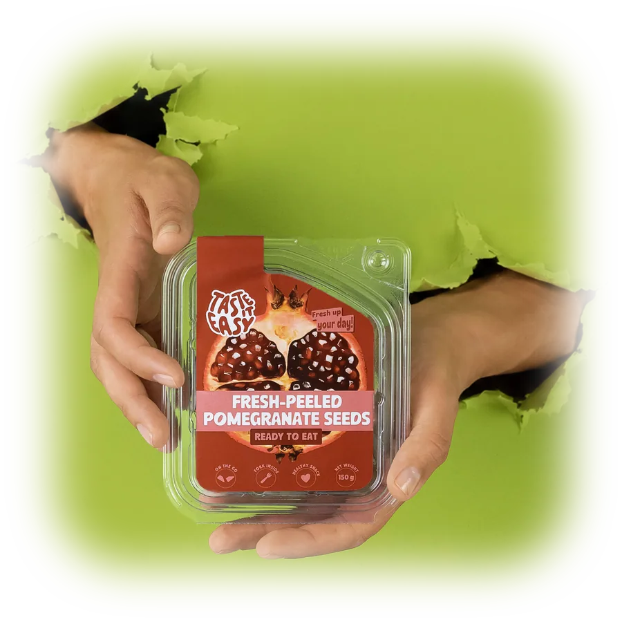 Rankos laiko Taste it easy lukštentų granatų sėklų pakuotę